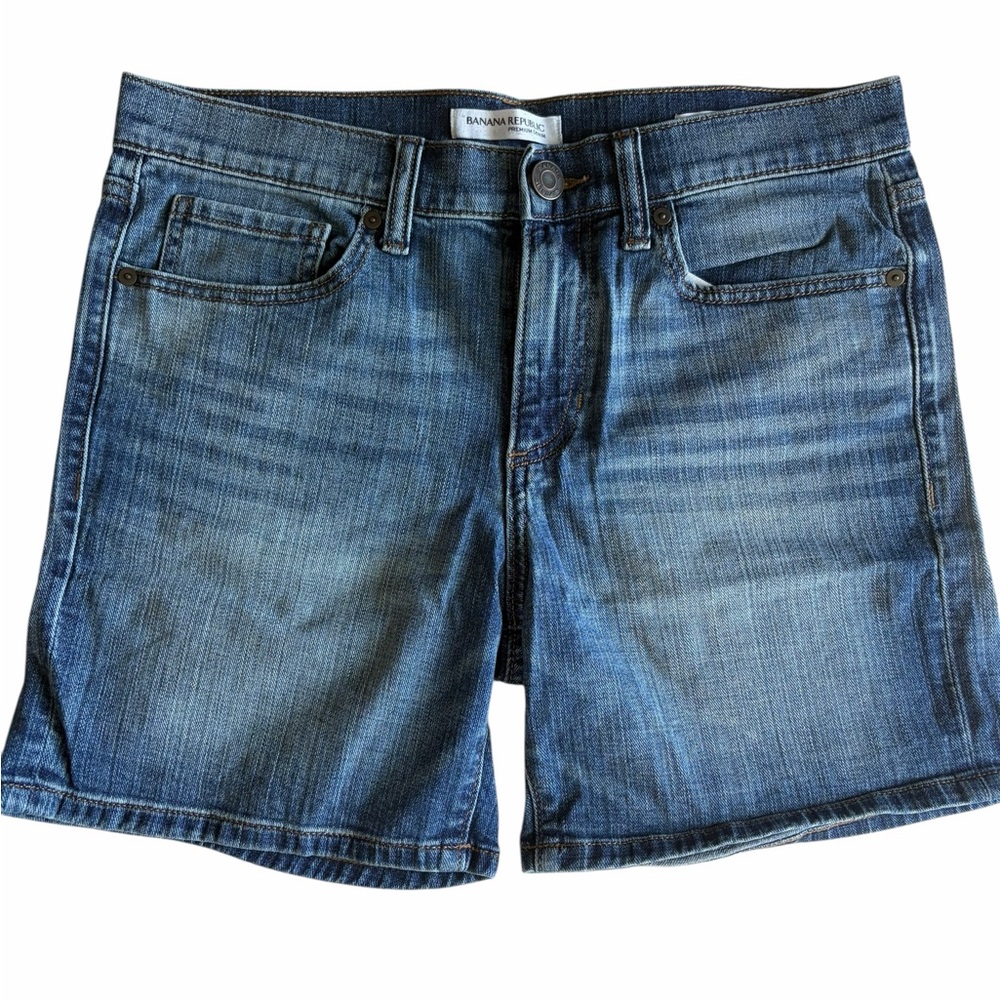 Banana Republic Classic Denim Shorts - Medium Blue